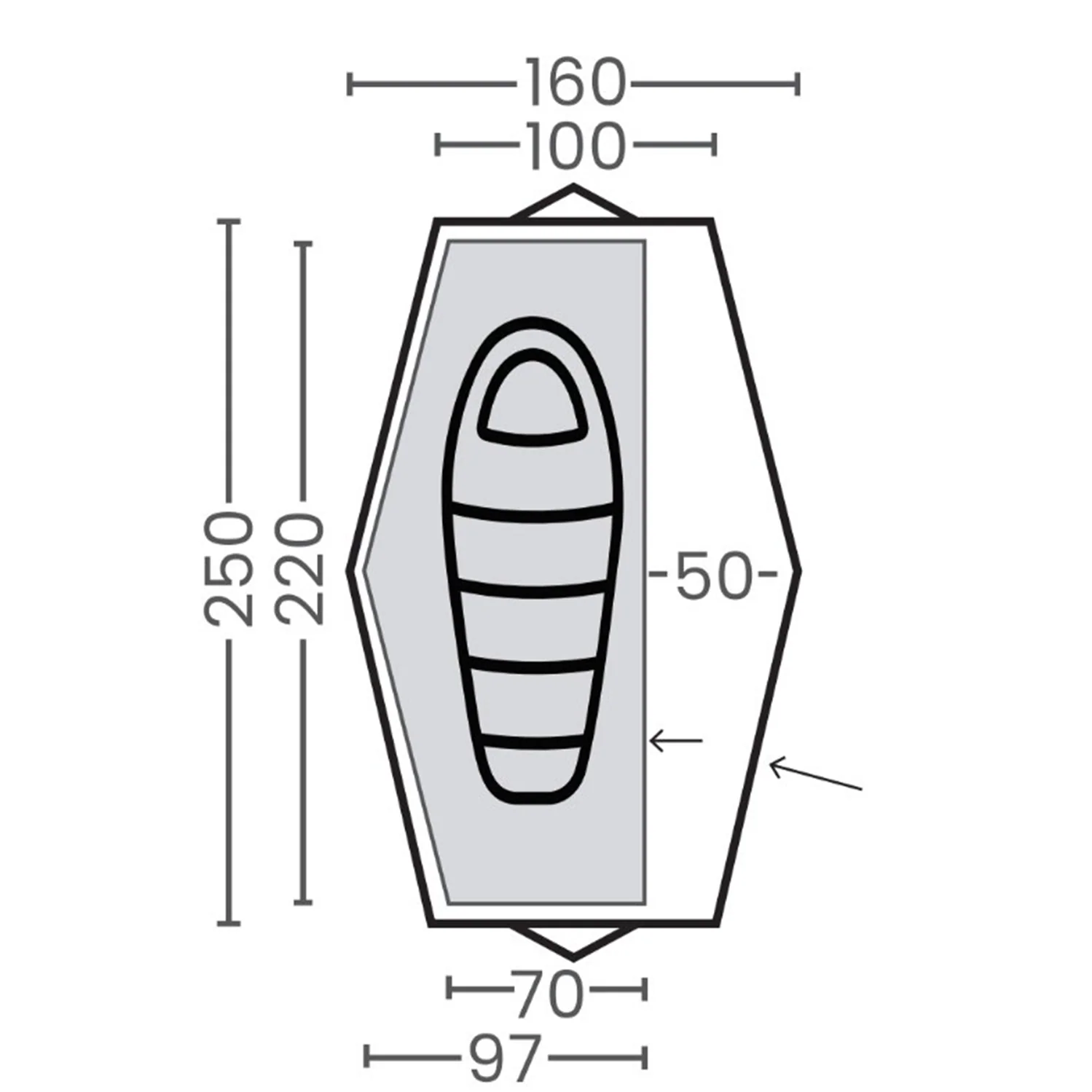 Orson Jett 1 | Ultralight Silnylon 1 Person Tunnel Tent | 1.38kg - Image 9