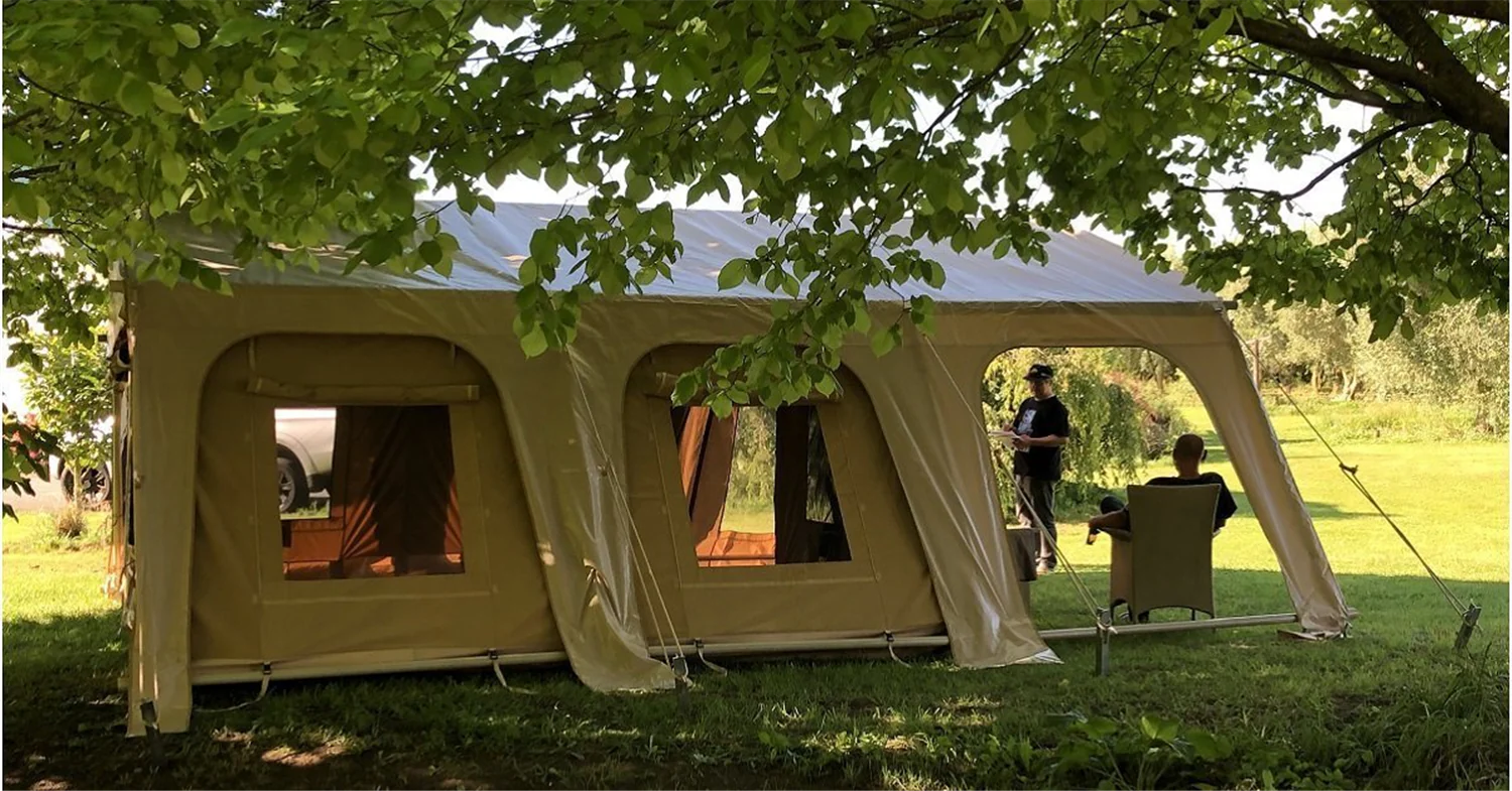 The Bach - 6x6m Glamping Tent, PVC Roof, Canvas Tent, Heavy Duty Aluminium Frame, 210+kg - Image 7