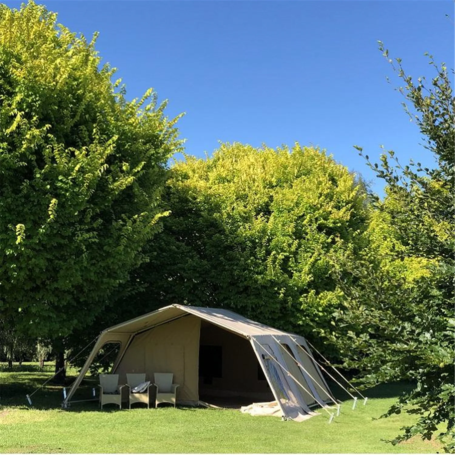 The Bach - 6x6m Glamping Tent, PVC Roof, Canvas Tent, Heavy Duty Aluminium Frame, 210+kg - Image 9